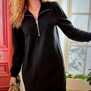 Quarter-Zip French Terry Dress from Garnet Hill